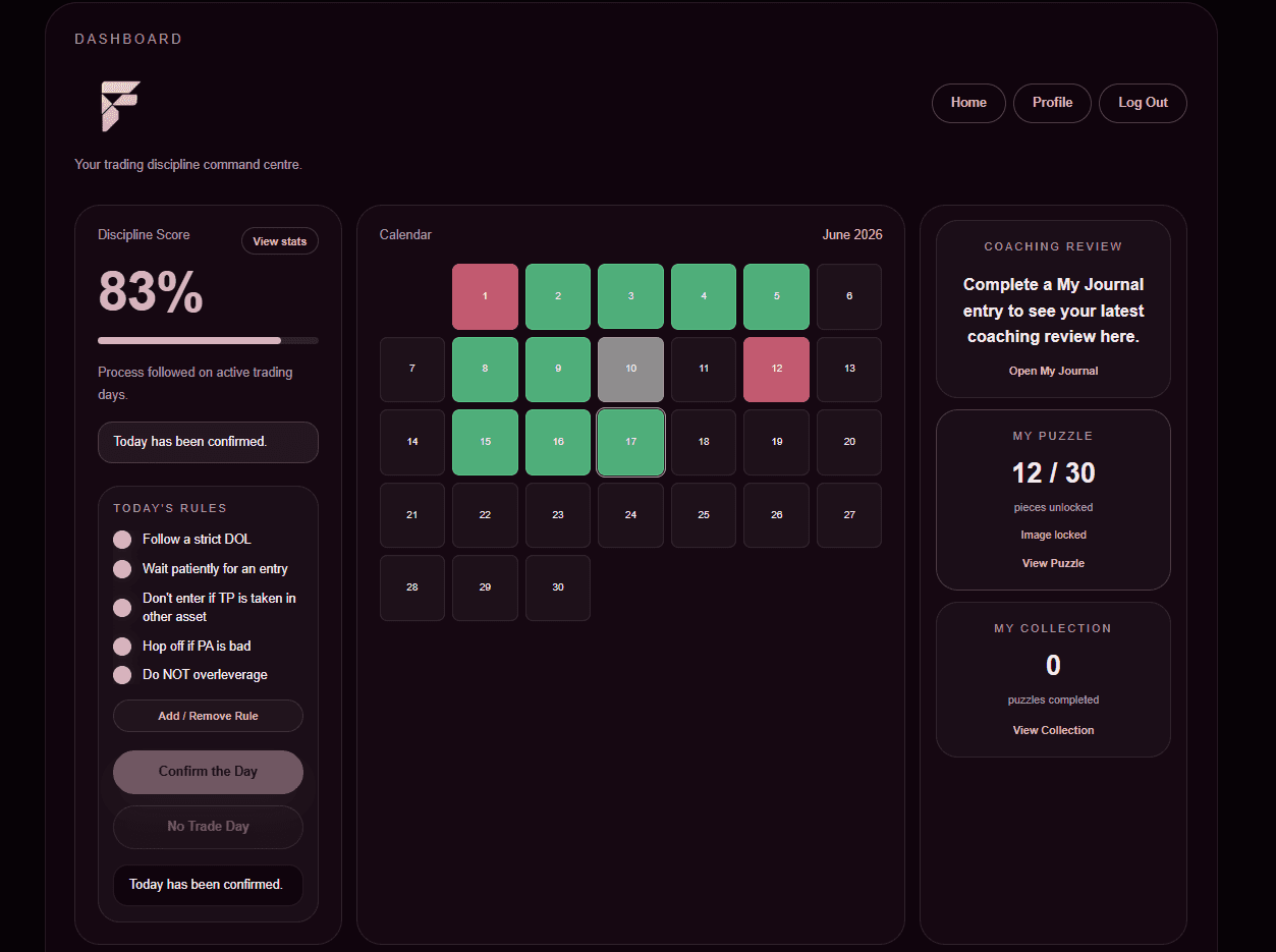 Preview of the Fractyl Discipline dashboard
